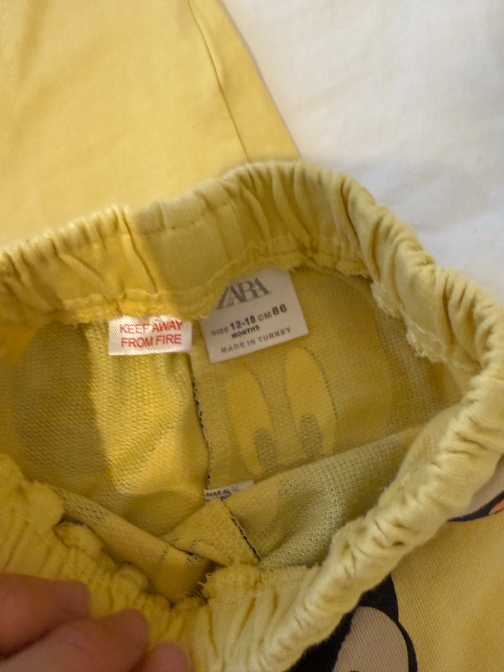 Sarı Mickey Mouse Bebek Kısa Kollu Takım - Görsel 2