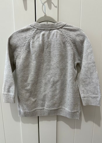 Gri Erkek Çocuk Nakışlı Triko Kazak - Görsel 3