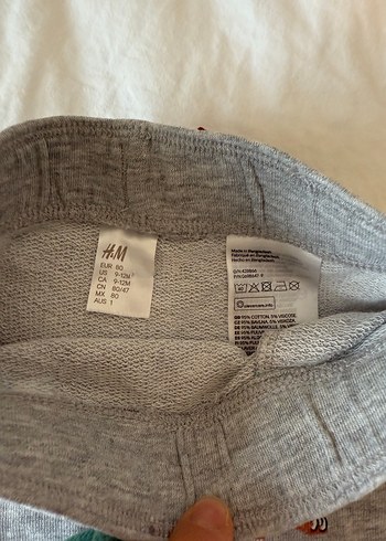 Gri Erkek Çocuk Baskılı Triko Şort - Görsel 2