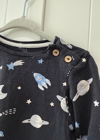 Uzun Kollu Uzay Desenli Erkek Sweatshirt - Görsel 2