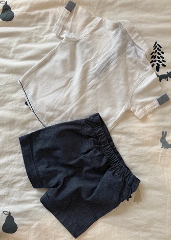 Erkek Bebek Gömlek ve Şort Takım - Görsel 4