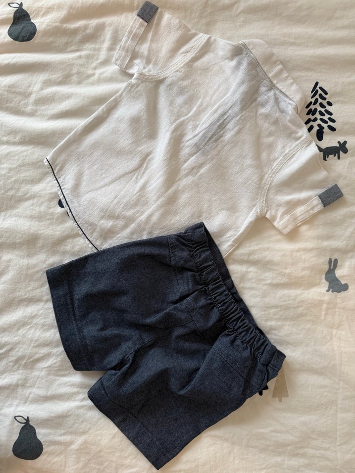 Erkek Bebek Gömlek ve Şort Takım - Görsel 4