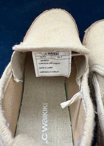 27 Beden camel Renk Erkek Çocuk Hasır Tabanlı Espadril