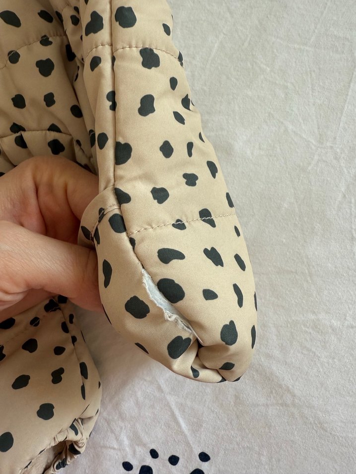 Kahverengi Leopar Desenli Bebek Tulumu Kapüşonlu - Görsel 3