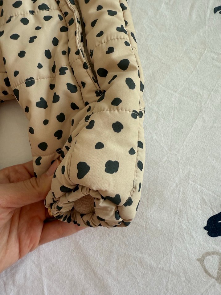 Kahverengi Leopar Desenli Bebek Tulumu Kapüşonlu - Görsel 4