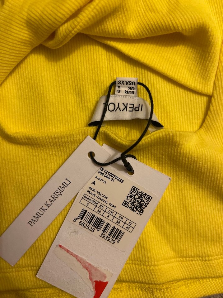 Sarı V Yakalı Atlet İpekyol - Görsel 2