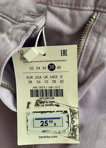 Bershka Mor Rahat Kesim Kadın Keten Pantolon - Görsel 4