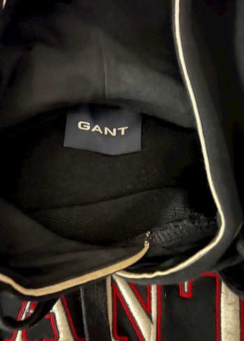 GANT Baskılı Siyah Kapüşonlu Sweatshirt - Görsel 2