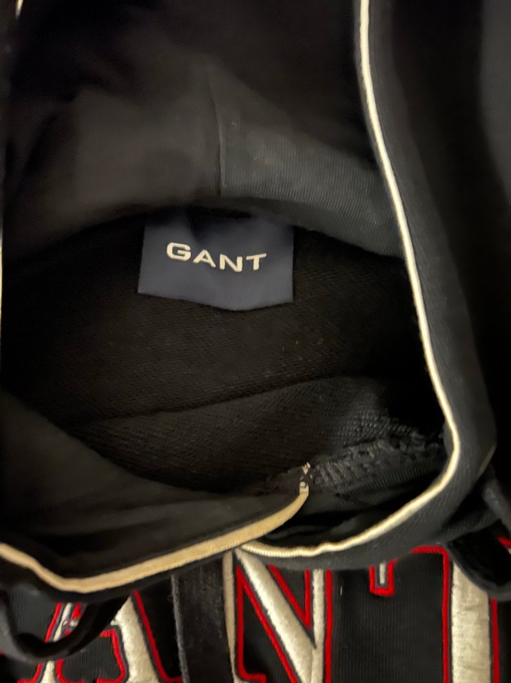 GANT Baskılı Siyah Kapüşonlu Sweatshirt - Görsel 2