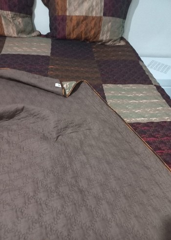 Bordo ve Desenli Yatak Örtüsü - Görsel 5