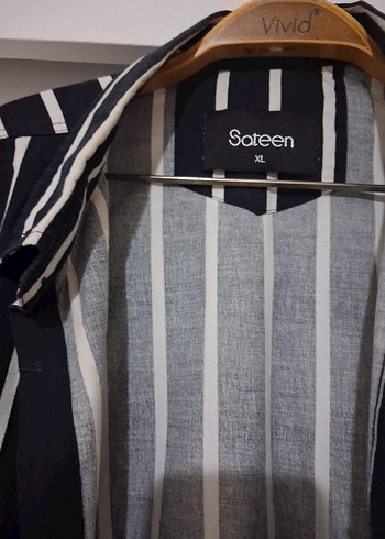 Siyah Beyaz Çizgili Uzun Kollu Gömlek - Görsel 6