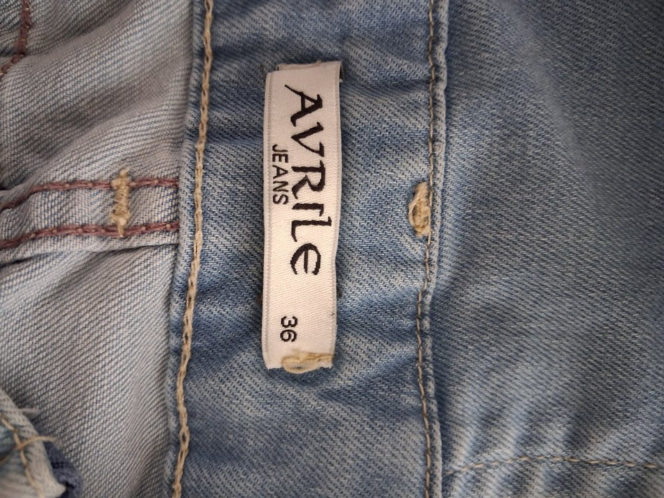 Kadın Mavi Jean Midi Salopet - Görsel 3