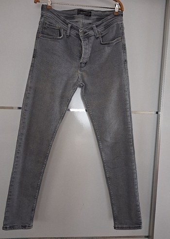 Gri Erkek Denim Regular Fit Pantolon - Görsel 3