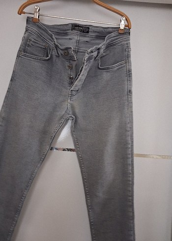 Gri Erkek Denim Regular Fit Pantolon - Görsel 4