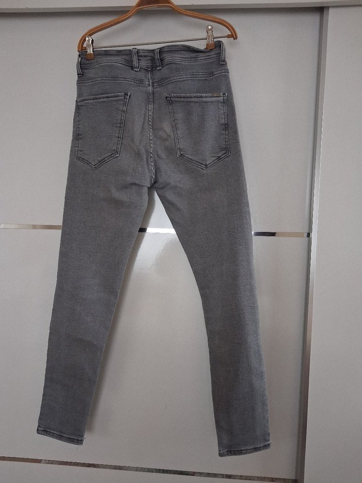 Gri Erkek Denim Regular Fit Pantolon - Görsel 2