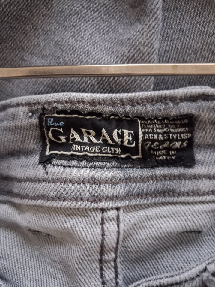 Gri Erkek Denim Regular Fit Pantolon - Görsel 5