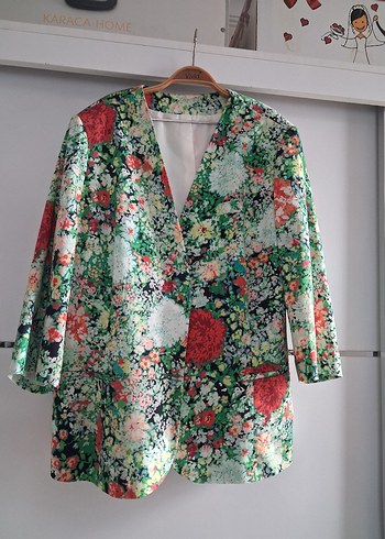 Çiçek Desenli Bohem Kadın Ceket - Görsel 5