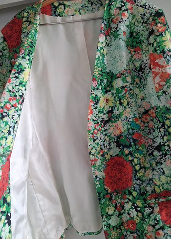 Çiçek Desenli Bohem Kadın Ceket - Görsel 3