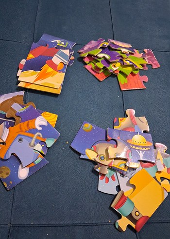 Uzay Temalı Çocuk Puzzle Seti - Görsel 2