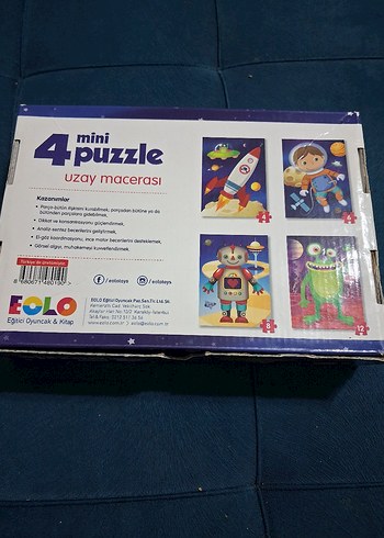Uzay Temalı Çocuk Puzzle Seti - Görsel 6