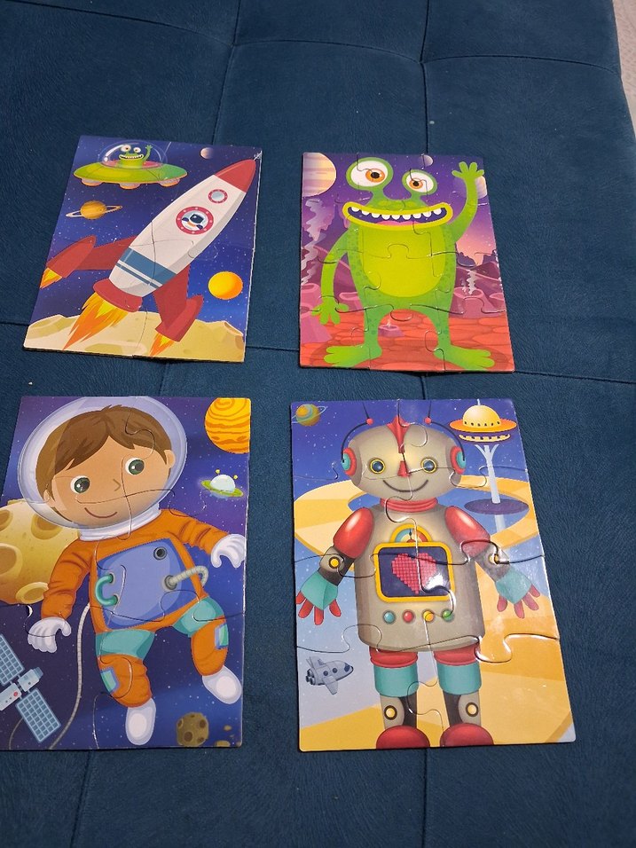 Uzay Temalı Çocuk Puzzle Seti - Görsel 5
