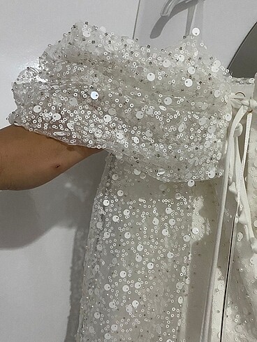 44 Beden beyaz Renk Nikah nişan elbisesi
