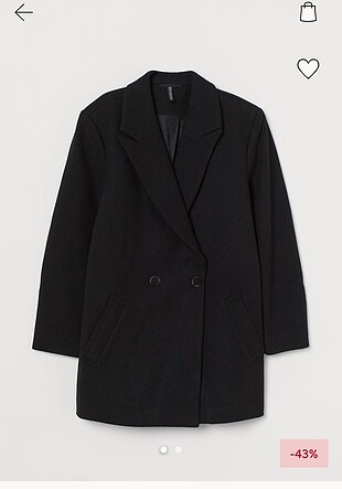 H&M oversize kruvaze kaban