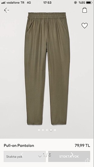 H&M pantolon haki