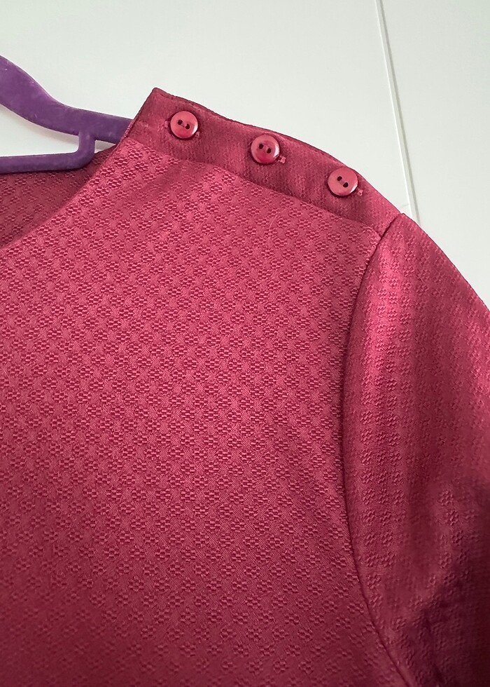 Trendyol bordo ofis elbisesi - Görsel 4