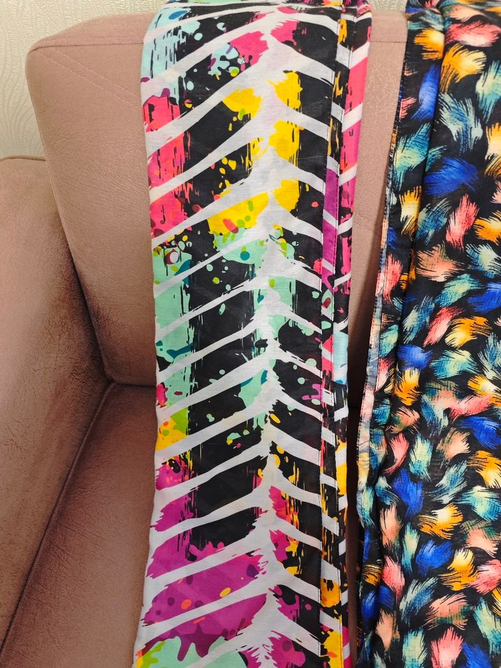 Renkli Pileli Bohem Kadın Şal - Görsel 4