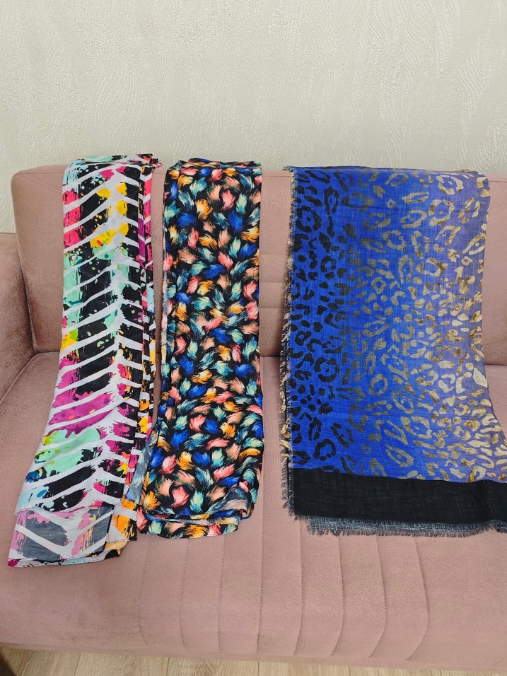 Renkli Pileli Bohem Kadın Şal - Görsel 3