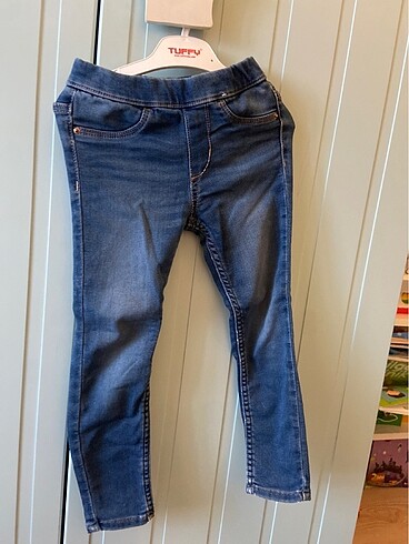 Lastikli kız çocuk jean