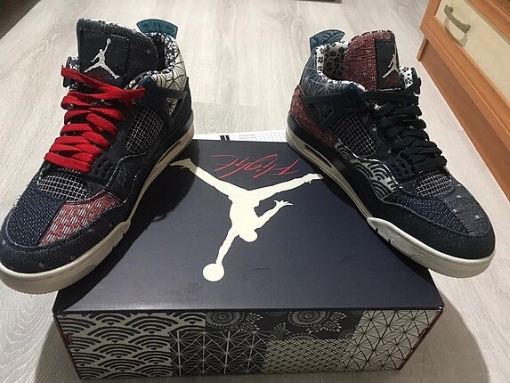 SATILDI Jordan 4 Sashiko Deep Ocean