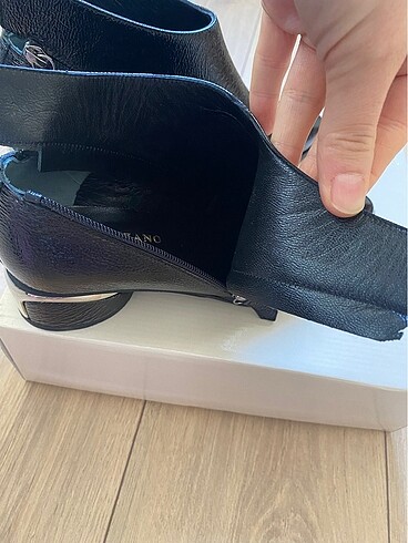 38 Beden siyah Renk Siyah bootie permuarlı ayakkabı
