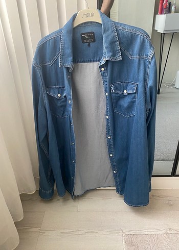 Bershka #Kot #Gömlek #Denim #Jean - Görsel 2