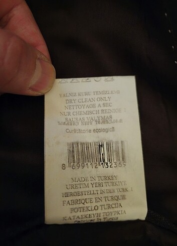 Yünlü Koton Spor Ceket 54 Beden  - Görsel 6