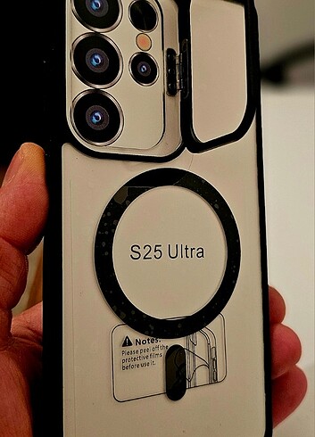 Samsung S25 Ultra Standlı Kamera Koruyucu Hediyeli Magsafe Kablo