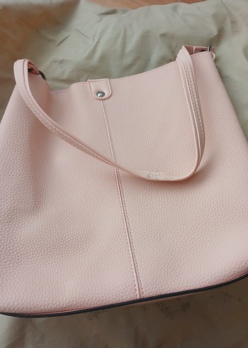 Pembe Deri Kadın Çanta - Görsel 3