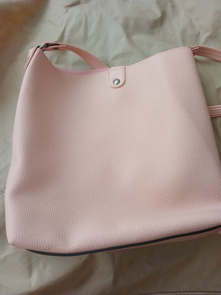 Pembe Deri Kadın Çanta - Görsel 4