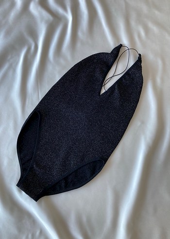 Urban Outfitters Siyah Simli Bodysuit