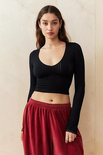 Urban Outfitters Uzun Kollu Crop