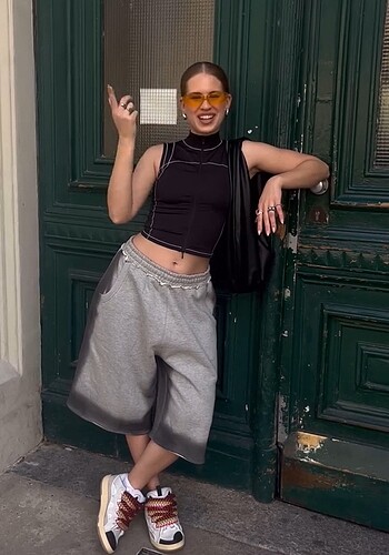 s Beden siyah Renk Crop Top