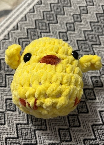 Sarı Örgü Kadın Anahtarlık - Görsel 2