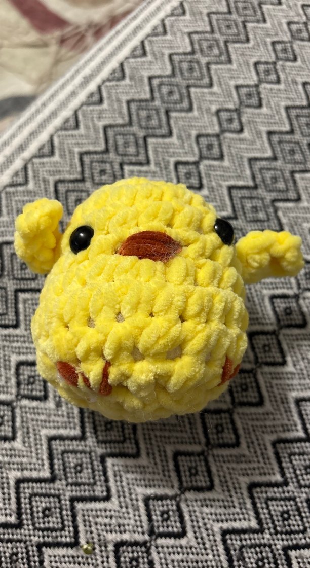 Sarı Örgü Kadın Anahtarlık - Görsel 2