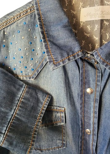 Mudo Kız çocuk jean gòmlek - Görsel 3