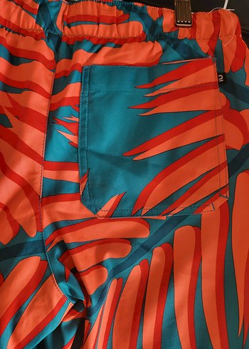 Renkli Dökümlü Erkek Mini Deniz Şortu - Görsel 4