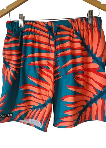 Renkli Dökümlü Erkek Mini Deniz Şortu - Görsel 2