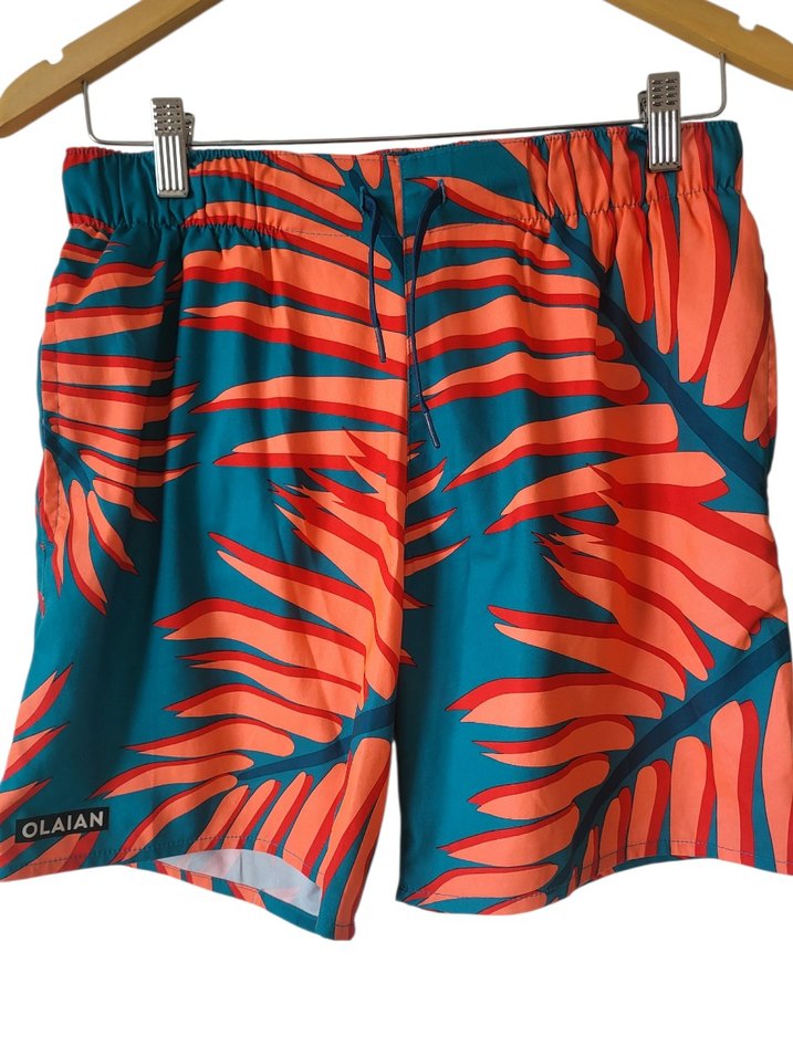 Renkli Dökümlü Erkek Mini Deniz Şortu - Görsel 2