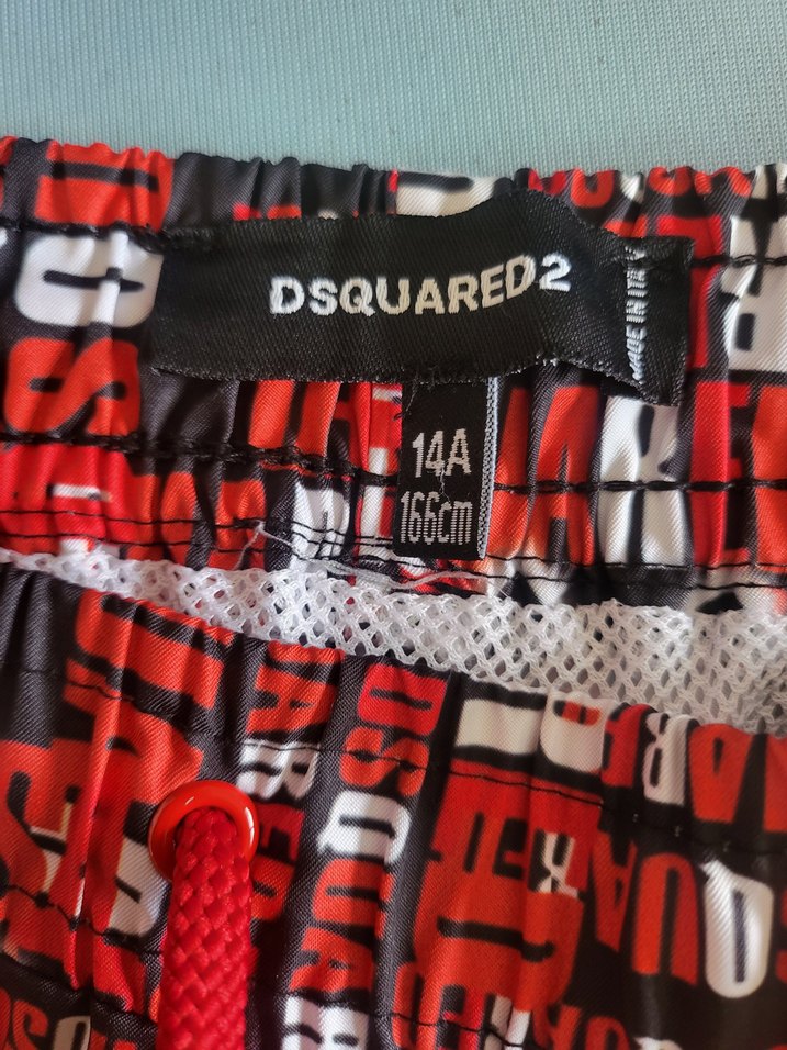 Renkli Baskılı Kırmızı Mini Erkek Şort - Görsel 4