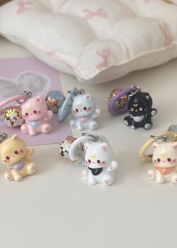 Zilli kedi anahtarlık - Görsel 3